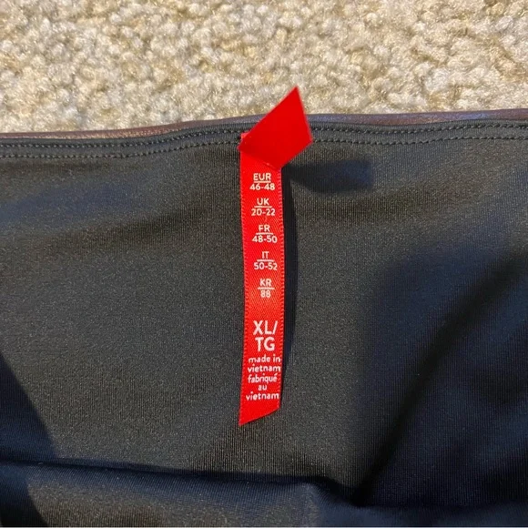 Spanx faux leather wine burgundy maroon leggings X-Large - Picture 6 of 10